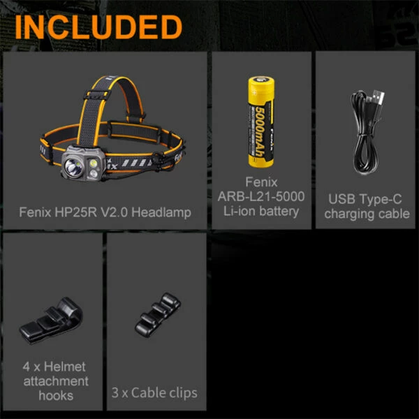 New ๐ฏ Automotive Repair Flashlights Fenix HP25R V2.0 USB-C Rechargeable Headlamp | 1600 Lumens ๐ 4 New ๐ฏ Automotive Repair Flashlights Fenix HP25R V2.0 USB-C Rechargeable Headlamp | 1600 Lumens ๐ - Image 2