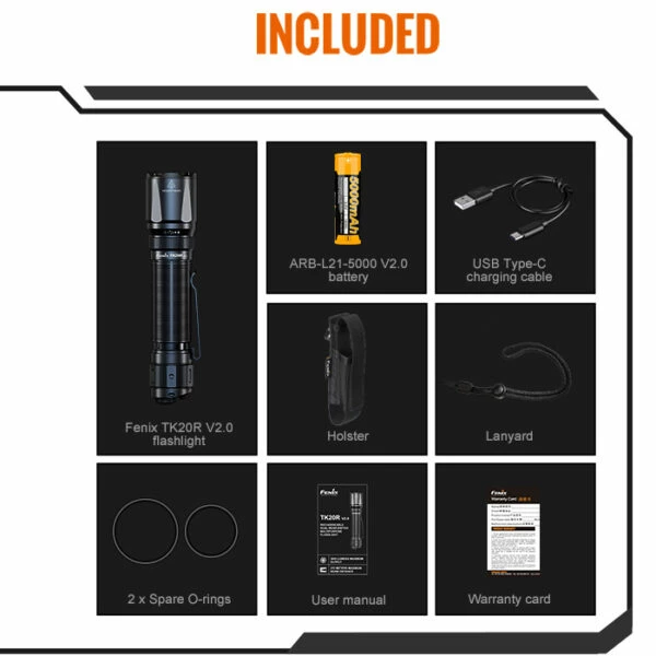 Cheap ๐ Boating Flashlights Fenix TK20R V2.0 USB-C Rechargeable Flashlight | 3,000 Lumens ๐ 6 Cheap ๐ Boating Flashlights Fenix TK20R V2.0 USB-C Rechargeable Flashlight | 3,000 Lumens ๐ - Image 4